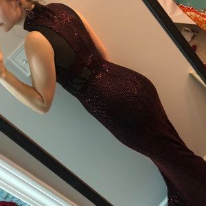 Burgundy prom dress size small (2-4)